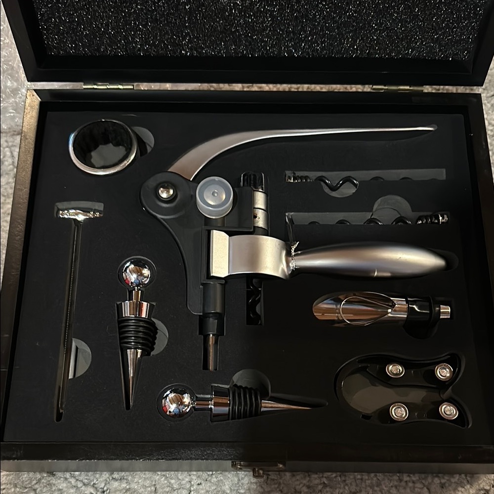 Hotel Collection Black and Silver Bar Accessories